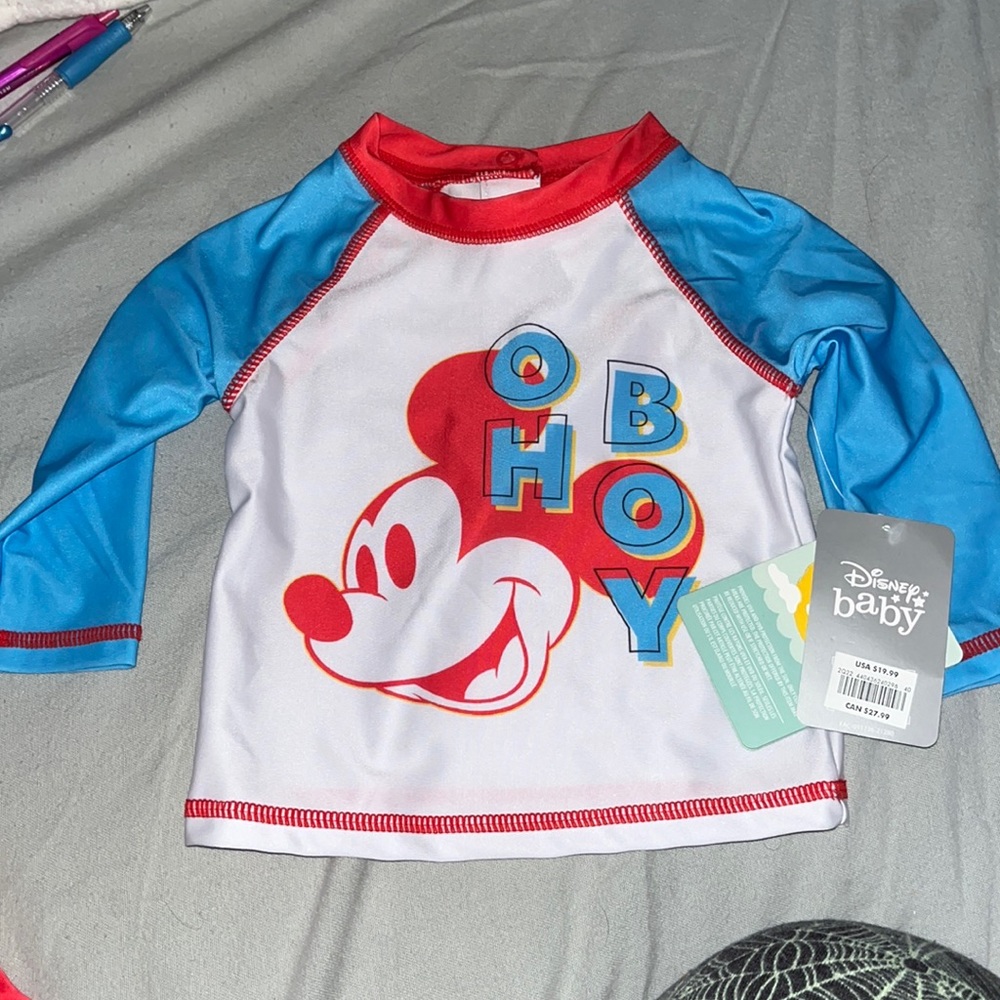 Disney oh boy rash guard swim top